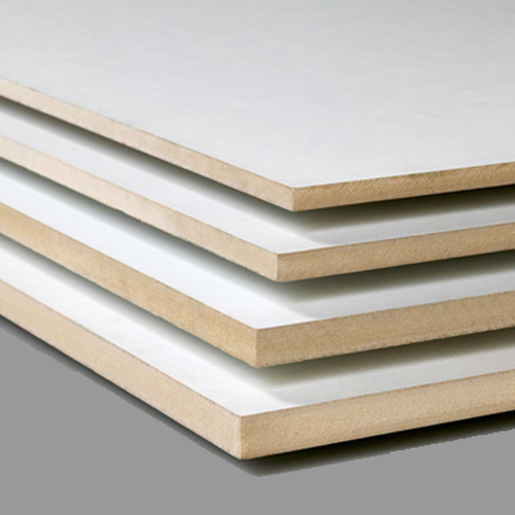 MDF GF02-05 Topkwaliteit MDF met lakdraagfolie Wit overlakbaar mat 2800x2070x10mm.
