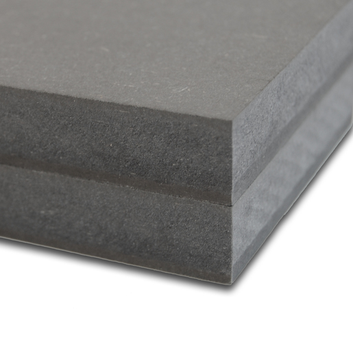 MDF door-en-door gekleurd Vochtwerend V313 Zwart Blank gelakt D720 3050x1220x18mm.