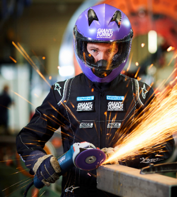 Schijf Giant Turbo RVS 125mm asgat 22mm P80 Doos à 25 ST 