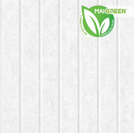 PET-Viltpaneel V-cut 22,5 °, Steek V-cut 30mm Kleur NF-09-001 Snow White 1200X2400X9MM