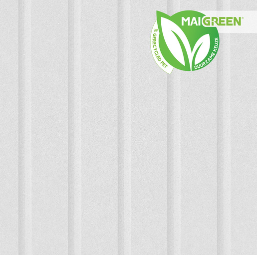 PET-Viltpaneel V-cut 45 °, Steek V-cut 30mm Kleur NF-09-001 Snow White 1200X2400X9MM