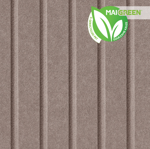 PET-Viltpaneel V-cut 45 °, Steek V-cut 30mm Kleur NF-09-004 Latte Brown 1200X2400X9MM