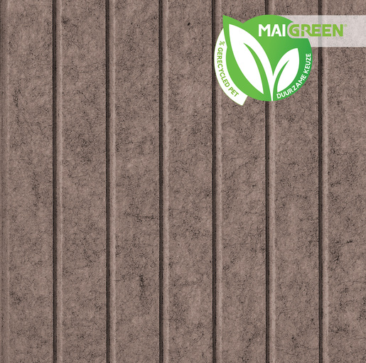 PET-Viltpaneel V-cut 22,5 °, Steek V-cut 30mm Kleur NF-09-004 Latte Brown 1200X2400X9MM