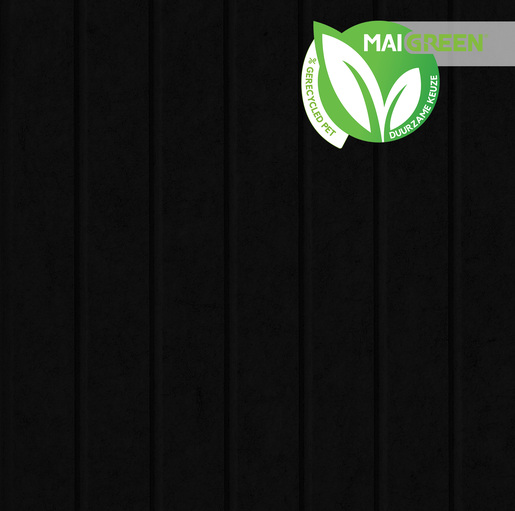 PET-Viltpaneel V-cut 22,5 °, Steek V-cut 30mm Kleur NF-09-013 Midnight Black 1200X2400X9MM