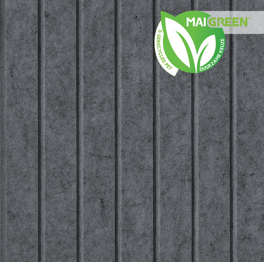 PET-Viltpaneel V-cut 22,5 °, Steek V-cut 30mm Kleur NF-09-038 Pebble Grey 1200X2400X9MM