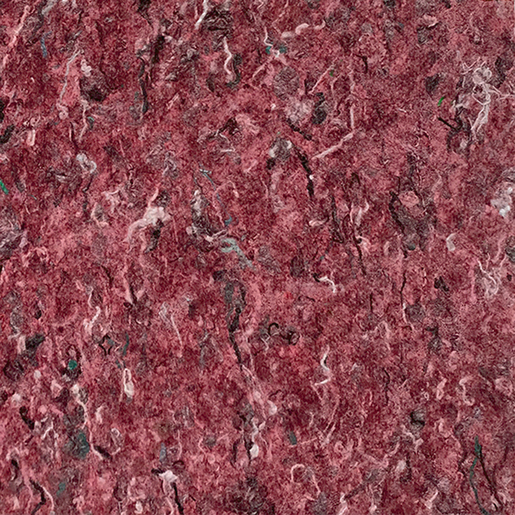 DenimX RUBY Denim Red (S802-RBY) is een circulair bio-laminaat, gemaakt van gerecycled denim gecombineerd met bio-plastic binder. Afmeting: 3050X1300X1MM