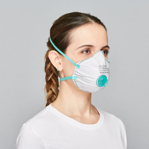 Stofmasker cupvorm BLS Zer0 31 FFP3 R D groen ventiel Doos à 10 ST 