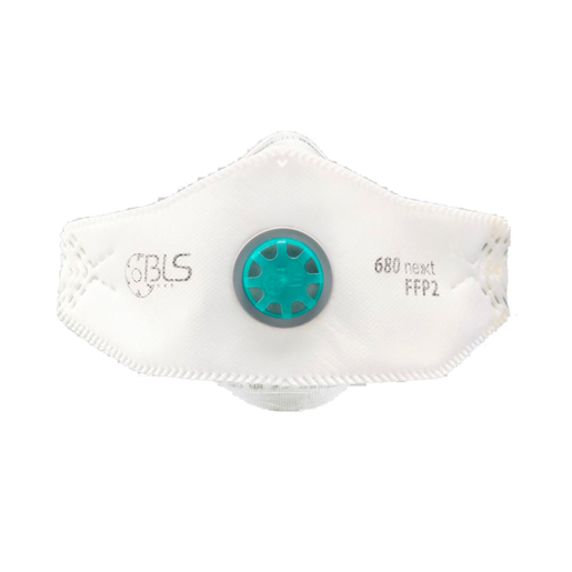 Stofmasker vouw met ventiel BLS680Next FFP2 NR D maat M/L Doos à 10 ST 