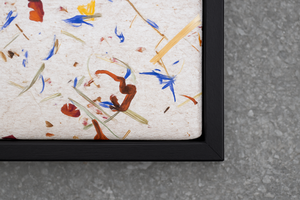 Picture absorber ALPINE MEADOW light (ALMWIESE light) Wooden frame black 600X600X55MM