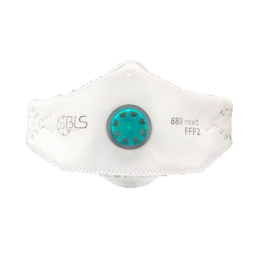 Stofmasker vouw met ventiel BLS680Next FFP2 NR D maat M/L Doos à 260 ST 